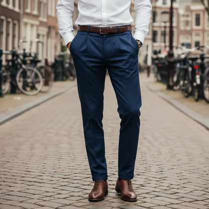 Pantalon Homme Business Classique Noir - PanierRoyale