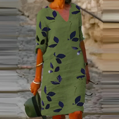 Robe Été Femme Florale Courte Manches pour Femmes