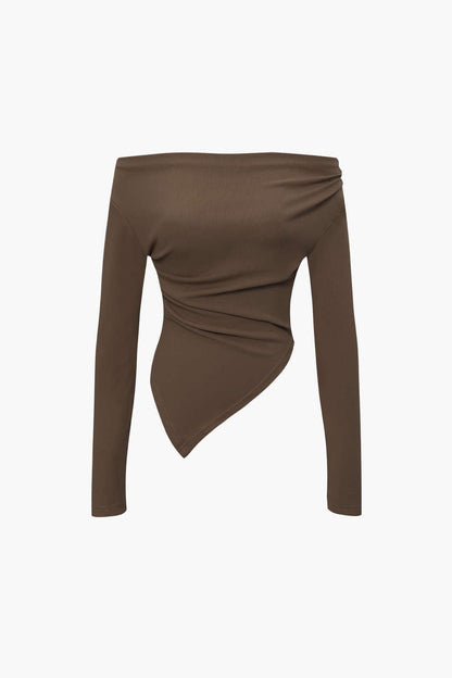 Ensemble Deux Pièces Élégant Asymétrique et Pantalon Large