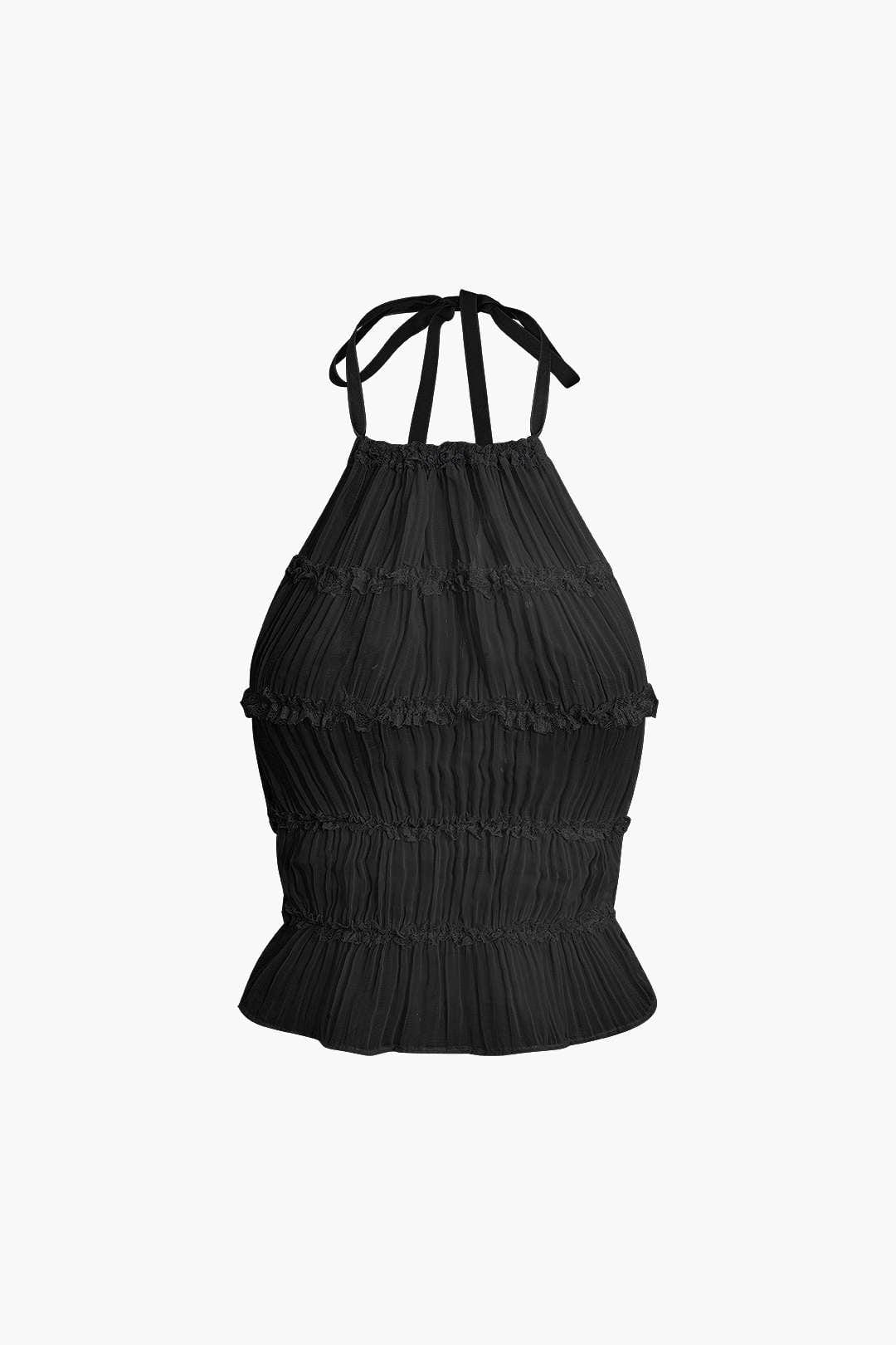 Robe de soirée deux pièces plissée élégante
