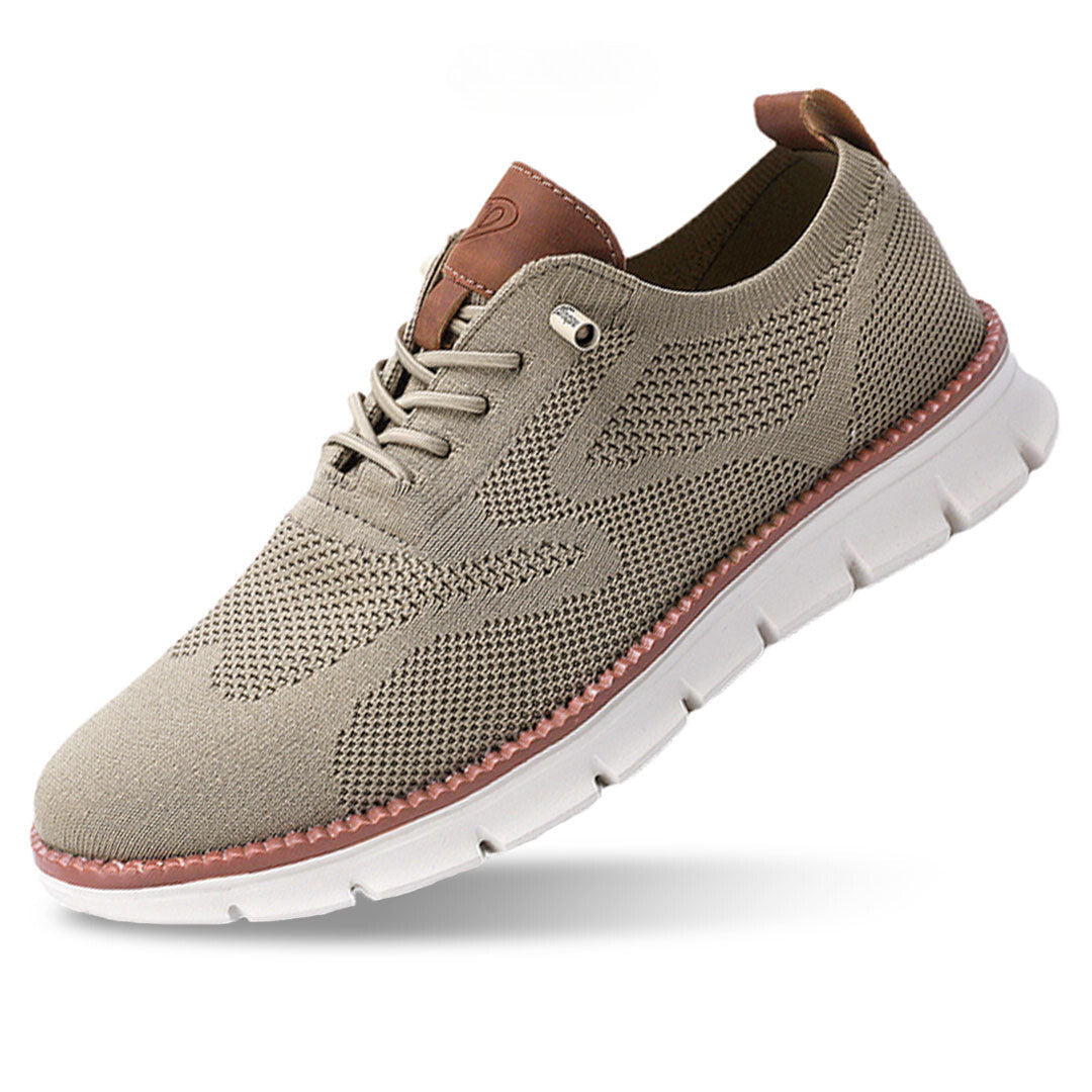 Chaussure running homme légère et respirante beige - PanierRoyale