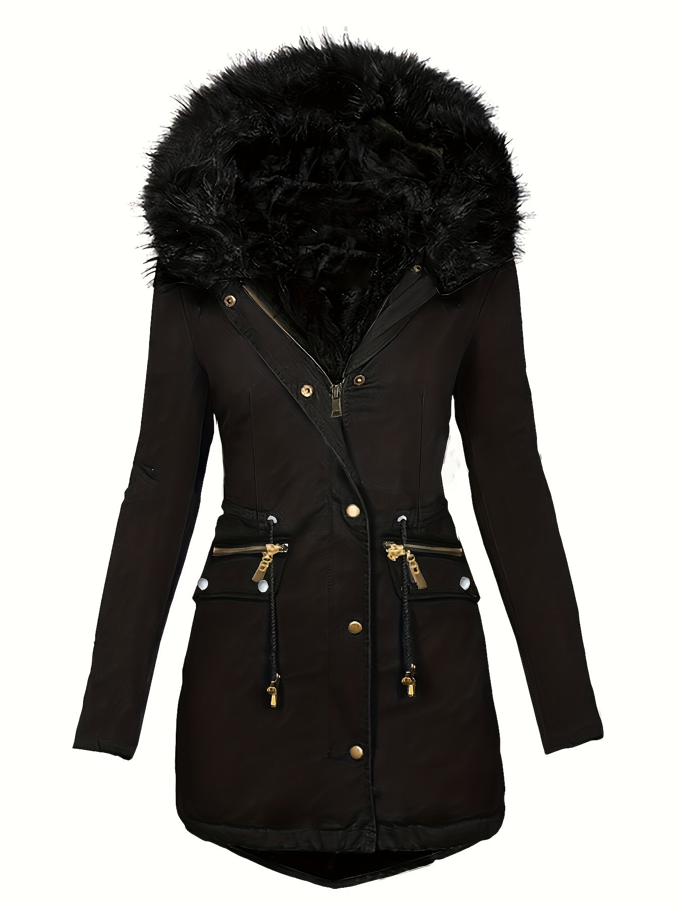 Veste Hiver Femme Capuche Doublée et Chaude - PanierRoyale