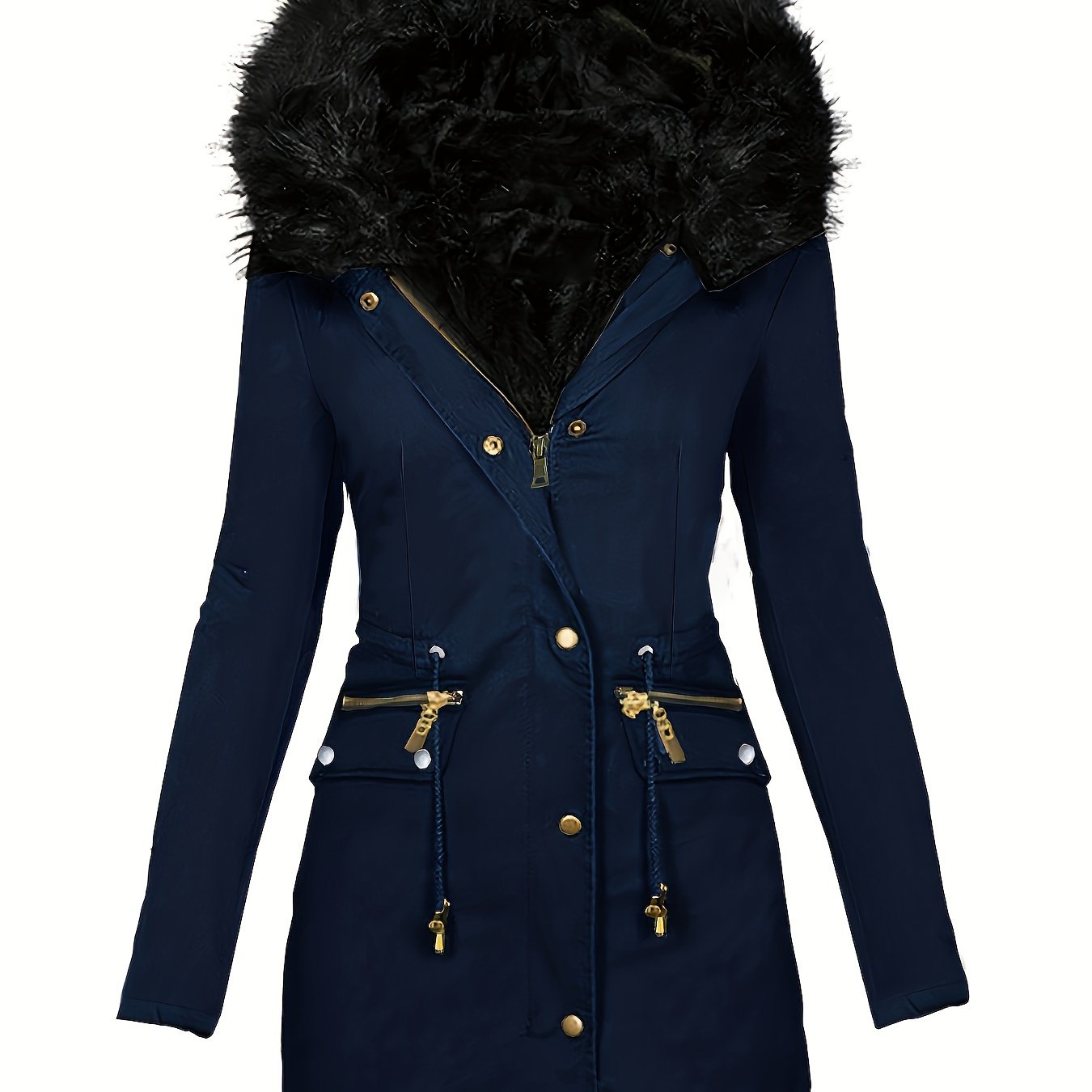 Veste Hiver Femme Capuche Doublée et Chaude