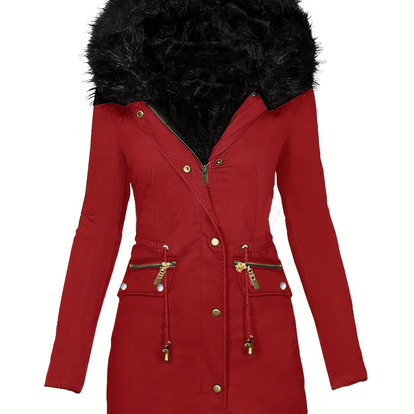 Veste Hiver Femme Capuche Doublée et Chaude