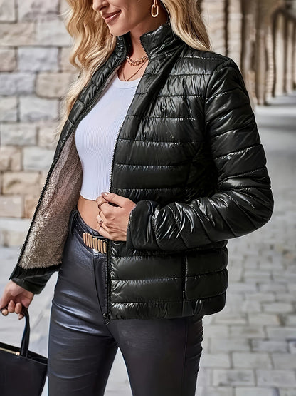 Veste Doudoune Pour Femme Avec Col Haut | Stylée