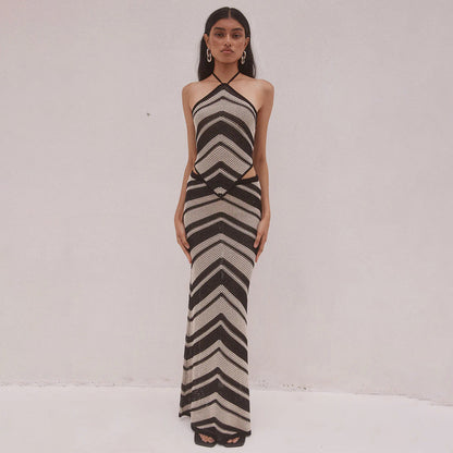 ChicTricot™ – Robe Midi Femme Élégante Bodycon avec Détails Modernes-4