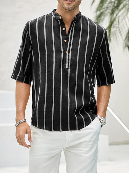 Chemise Homme Manches Courtes à Rayures