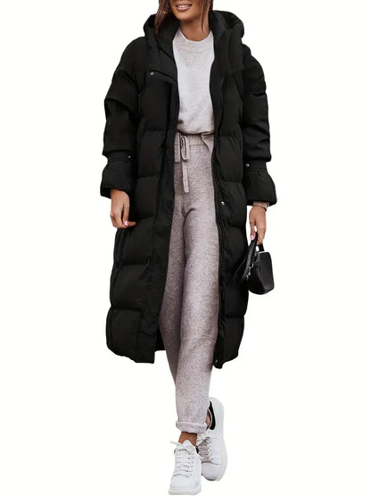 Parka Femme Longue Capuche Étanche et Chaude