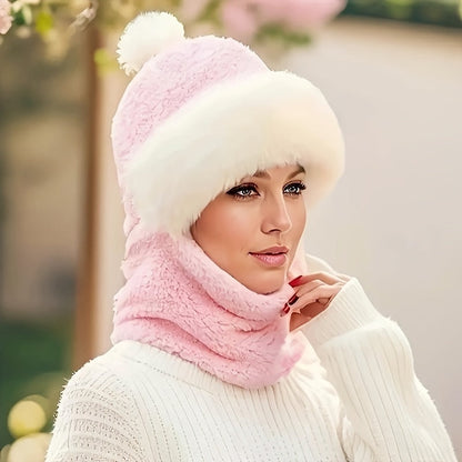 Bonnet et Écharpe Polaire Doux et Chaud Unisexe