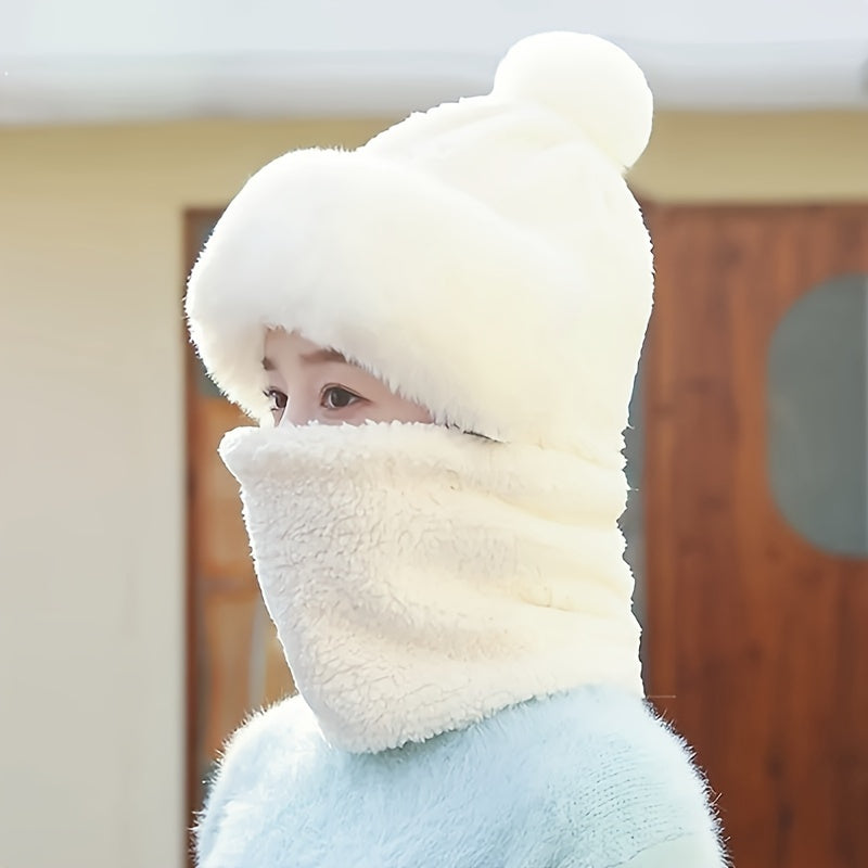 Bonnet et Écharpe Polaire Doux et Chaud Unisexe