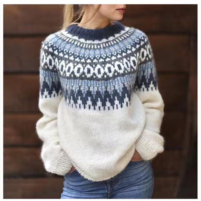 Pull Femme Long Manches Élégant et Chaud - PanierRoyale