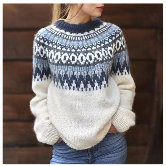 Pull Femme Long Manches Élégant et Chaud - PanierRoyale