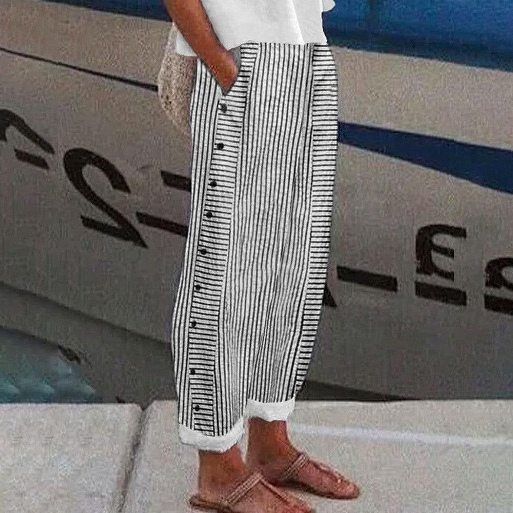 Pantalon Femme Confortable à Poches avec Coupe Détendue - PanierRoyale
