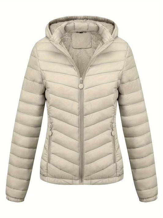Veste Zippée avec Poches à Capuche
