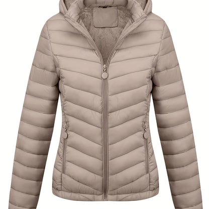 Veste à capuche zippée femme avec poches côtés