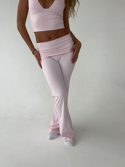 Legging Femme Extensible Taille Haute Coupe Évasée Confort