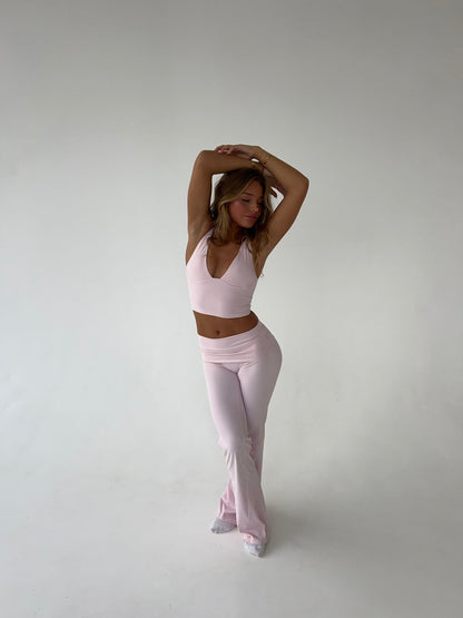Legging Femme Extensible Taille Haute Coupe Évasée Confort