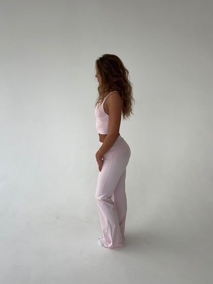Legging Femme Extensible Taille Haute Coupe Évasée Confort