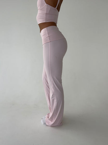 Legging Femme Extensible Taille Haute Coupe Évasée Confort