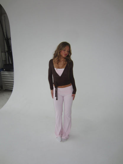 Legging Femme Extensible Taille Haute Coupe Évasée Confort