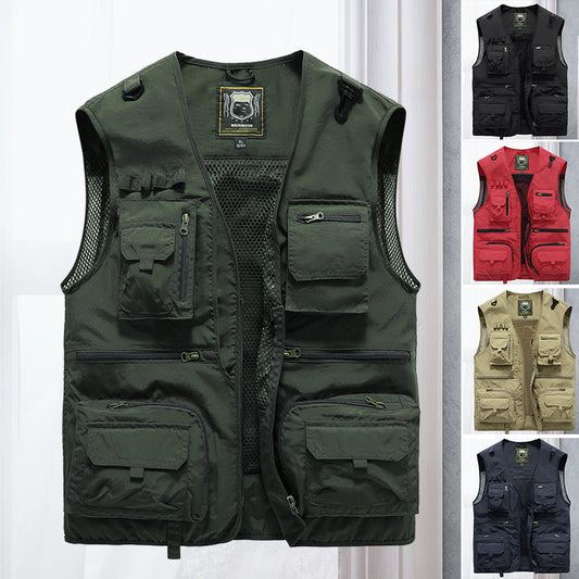Gilet de chasse homme sans manches imperméable robuste - PanierRoyale