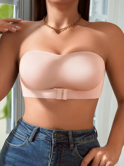 Top femme push-up noir sans bretelles élégant