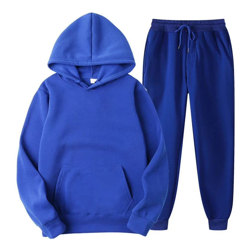 Survêtement Homme Sportif - Ensemble Sweat à Capuche et Pantalon Élastique Lightweight