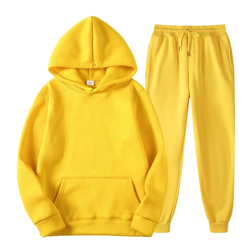 Survêtement Homme Sportif - Ensemble Sweat à Capuche et Pantalon Élastique Lightweight