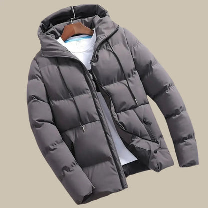 Veste polaire à capuche hommes marine épaisse et chaude