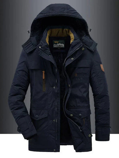 Veste homme hiver épaisse et chaude olive