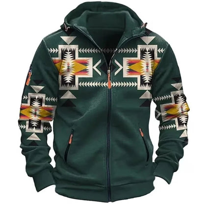 Blouson à capuche imprimé graphic moderne