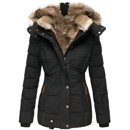 Veste Hiver Femme Tailleur avec Capuche - BerlinGlamour