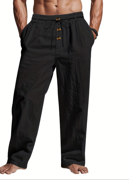 Pantalon Court Homme Léger avec Ceinture Élastique
