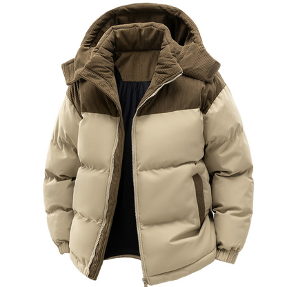 Veste Hiver Noire Élégante avec Capuche Amovible