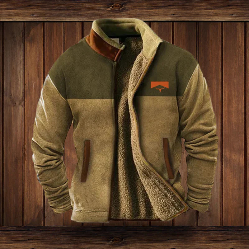 Veste homme laine épaisse style ethnique hiver