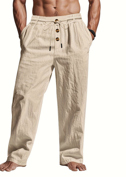 Pantalon Court Homme Léger avec Ceinture Élastique