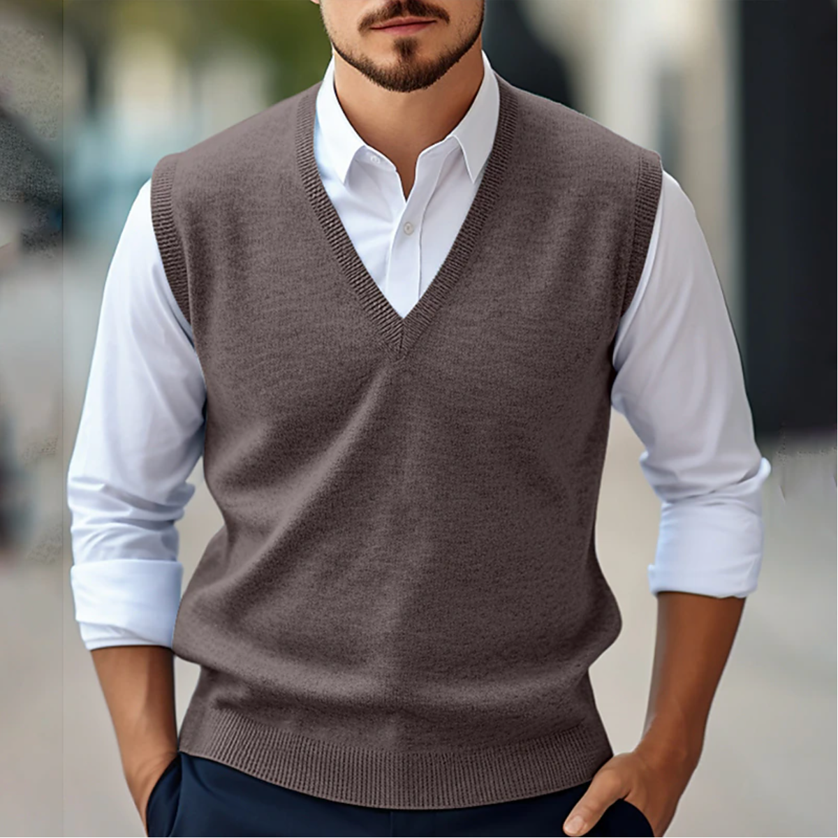 Gilet Homme Sans Manches Col V