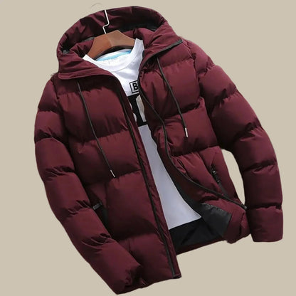 Veste polaire à capuche hommes marine épaisse et chaude