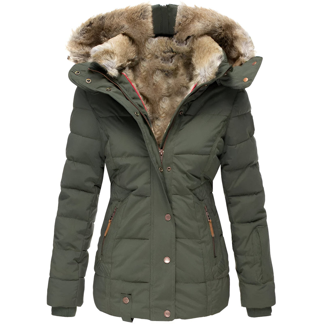 Veste Hiver Femme Tailleur avec Capuche