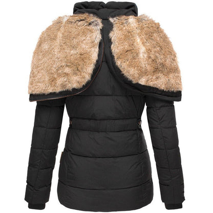 Veste Hiver Femme Tailleur avec Capuche