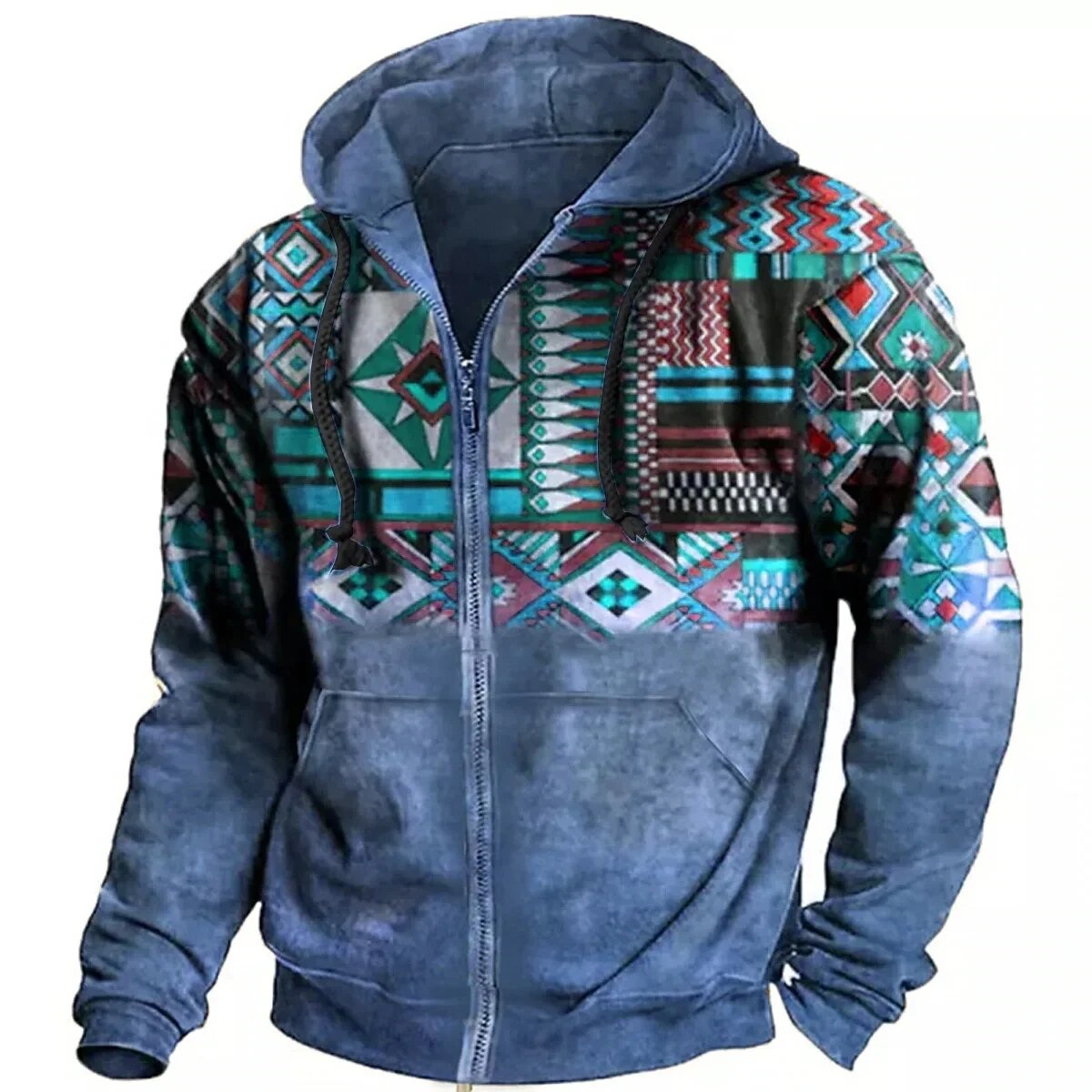 Blouson à capuche imprimé graphic moderne - PanierRoyale