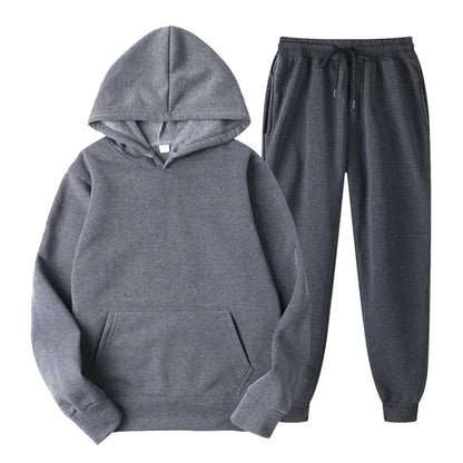 Survêtement Homme Sportif - Ensemble Sweat à Capuche et Pantalon Élastique Lightweight