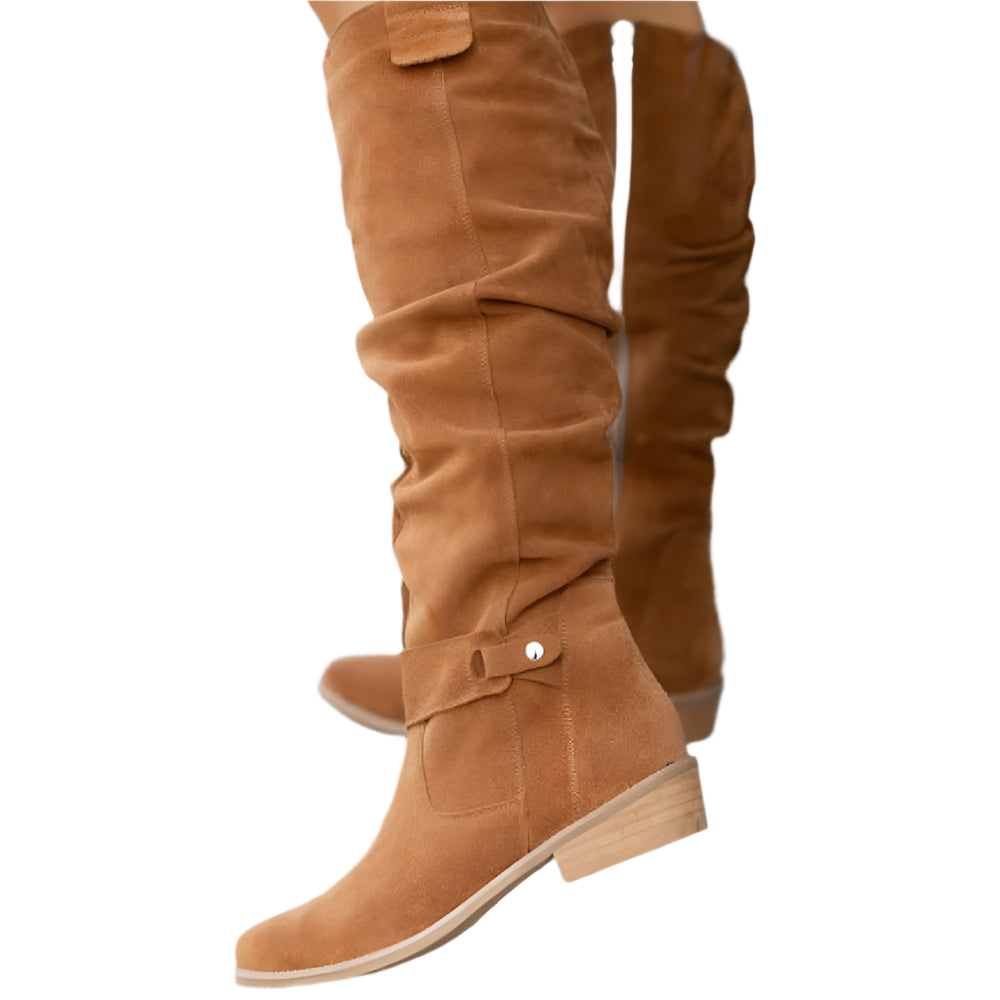 Bottes Femmes Daim Noir Hiver Classiques