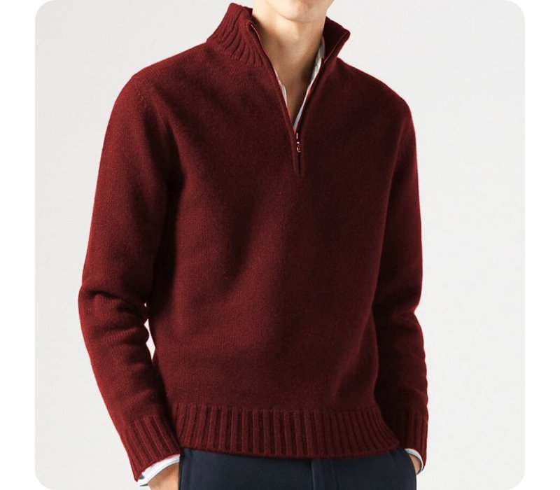 Pull Homme Décontracté à Fermeture Éclair Zip