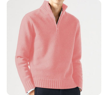 Pull Homme Décontracté à Fermeture Éclair Zip