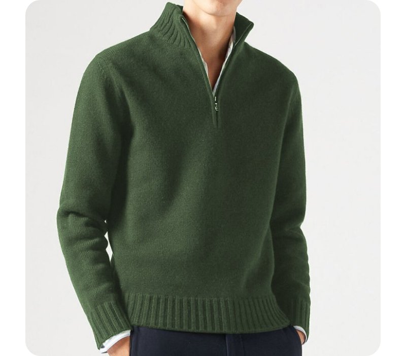Pull Homme Décontracté à Fermeture Éclair Zip