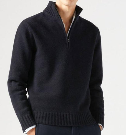 Pull Homme Décontracté à Fermeture Éclair Zip