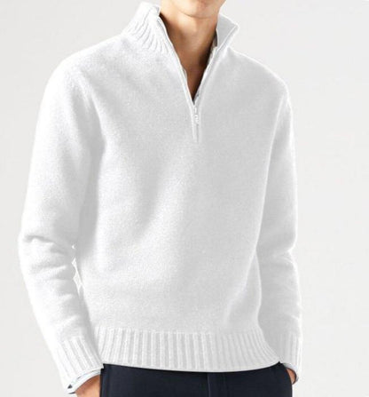 Pull Homme Décontracté à Fermeture Éclair Zip