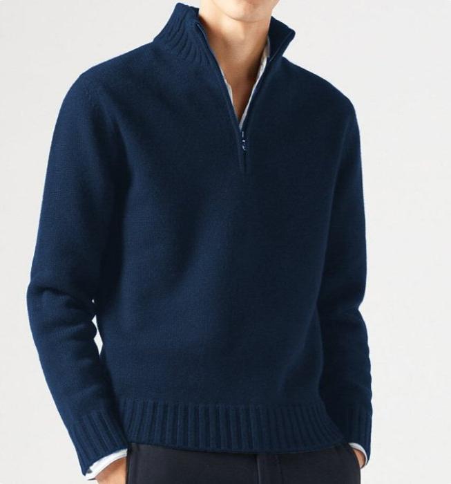 Pull Homme Décontracté à Fermeture Éclair Zip - PanierRoyale