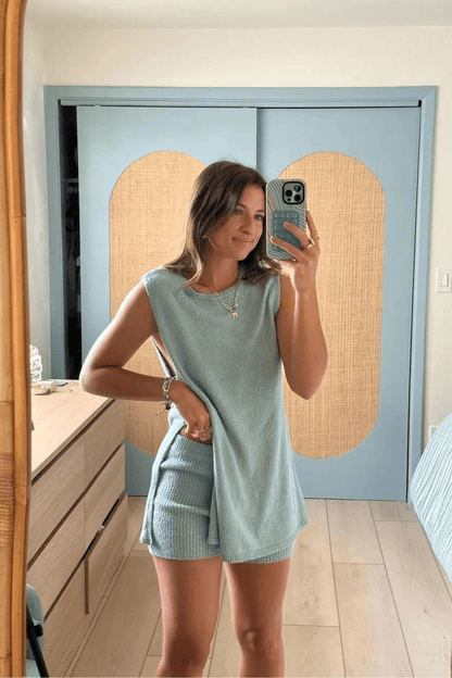 Ensemble de Sport Femelle : Haut sans Manches & Short Confortable